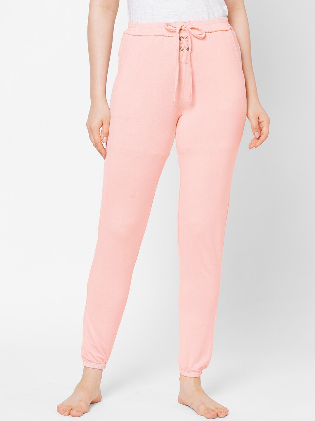 

Sweet Dreams Women Pink Solid Cotton Lounge Pants