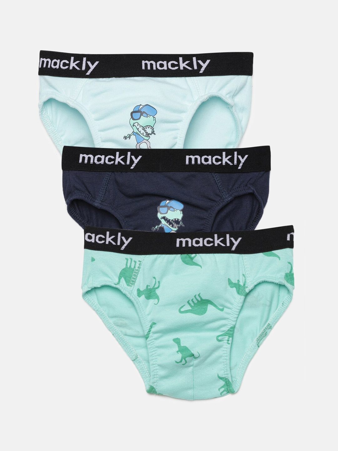 

mackly Boys Pack Of 3 Assorted Cotton Basic Briefs MB-33