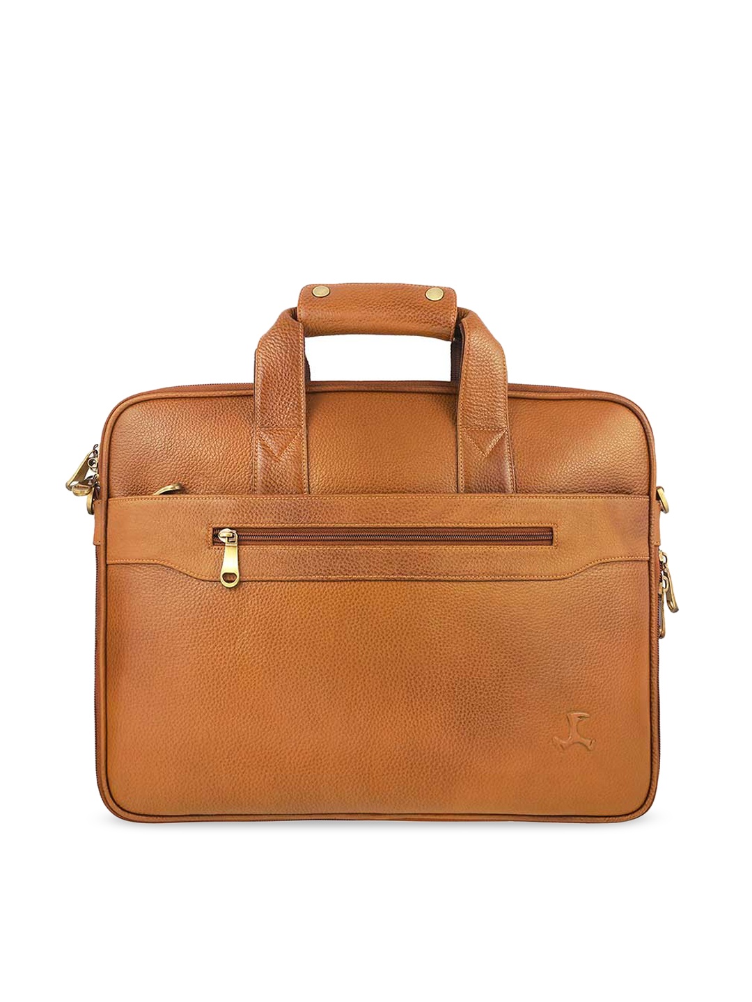 

Mochi Women Tan Leather 14 Inch Laptop Bag