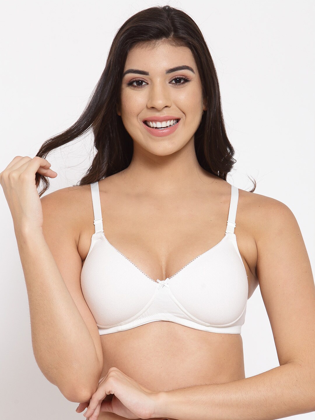 

Inner Sense White T-shirt Bra Organic Cotton Full Coverage Lightly Padded ISB104