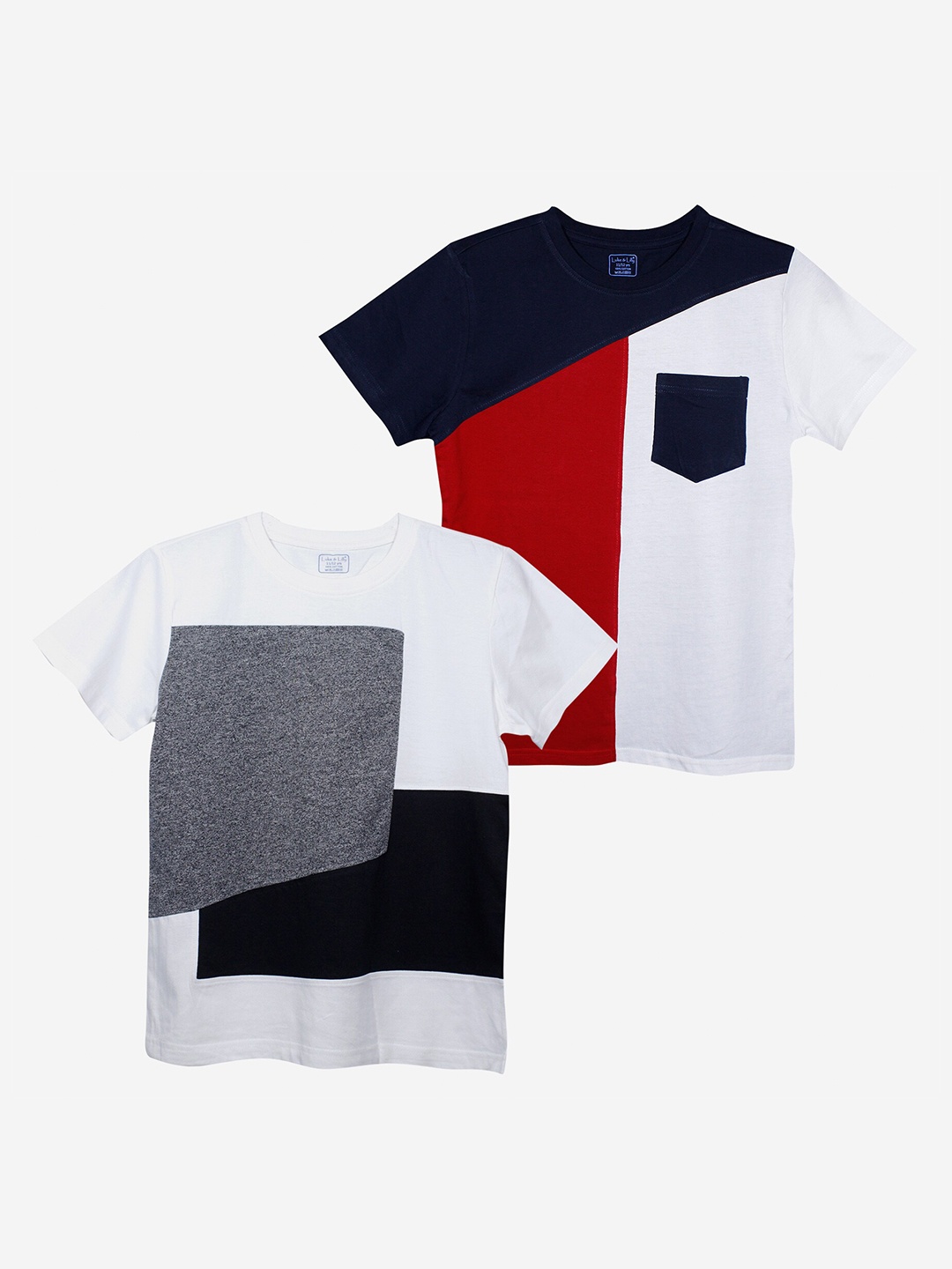 

Luke & Lilly Boys Multi 2 Colourblocked V-Neck Extended Sleeves T-shirt