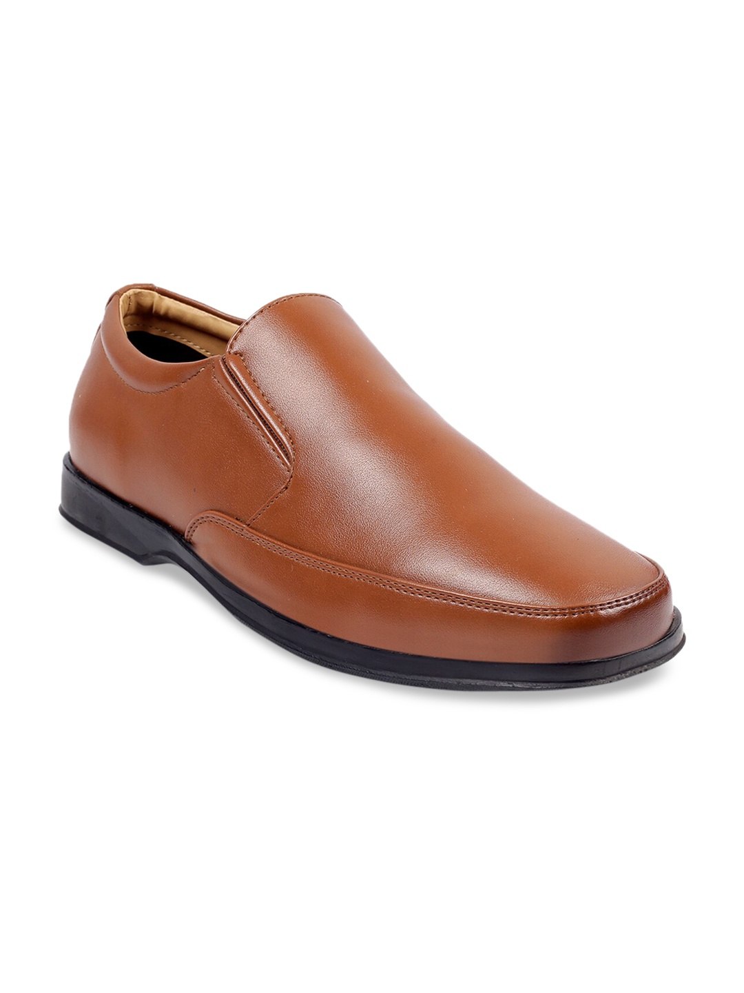 

bacca bucci Men Brown Solid Formal Slip-Ons
