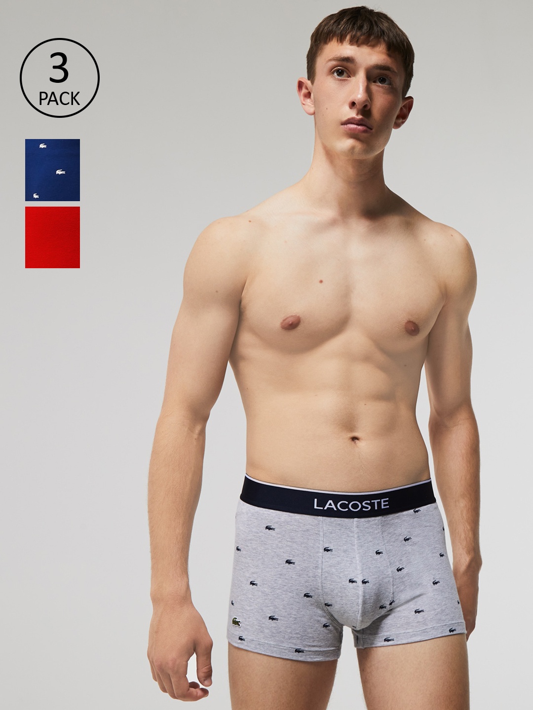 

Lacoste Men Pack Of 3 Assorted Signature Trunks 5H3411W3T