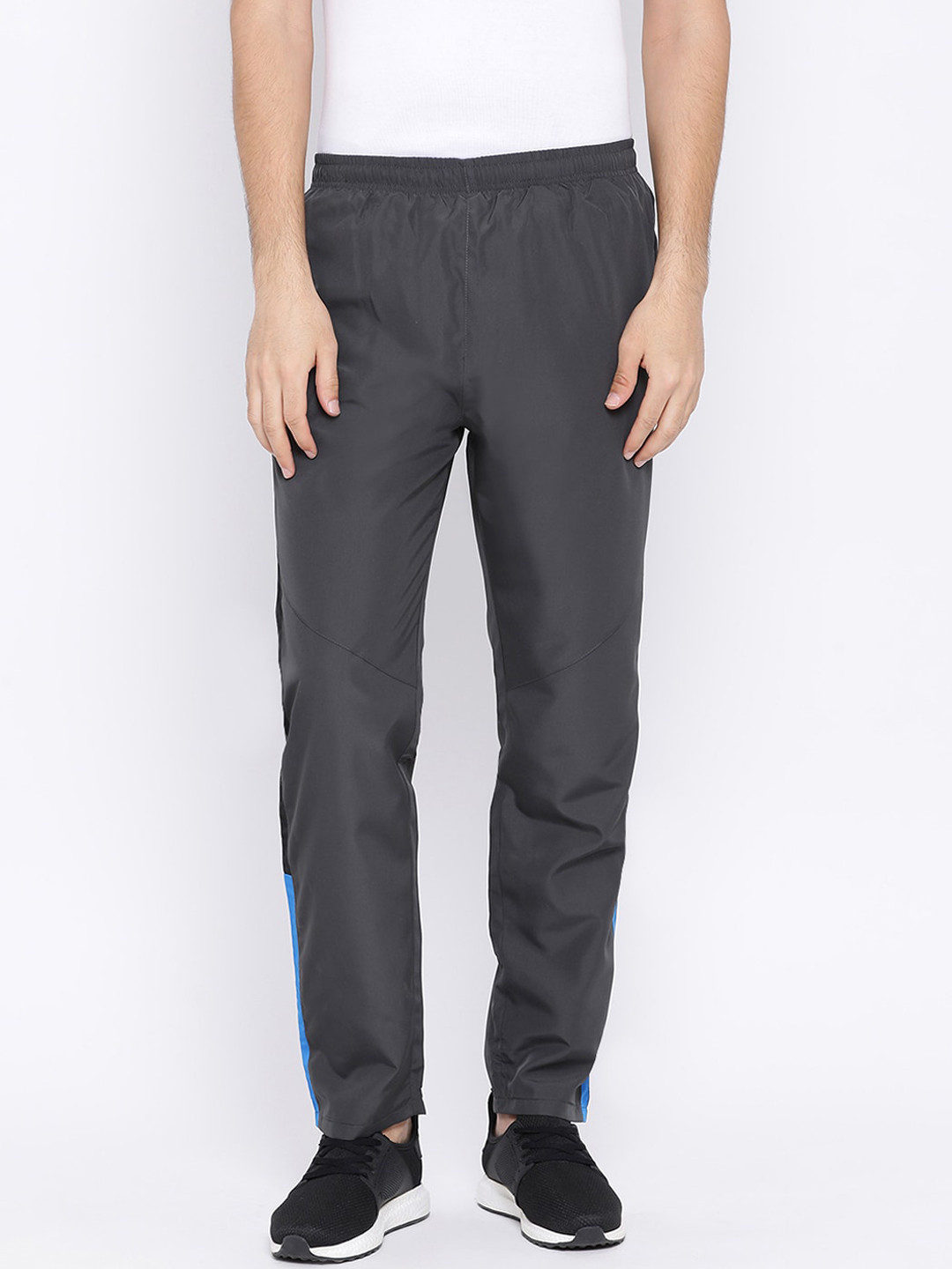 

Spolei Men Grey Solid Slim-Fit Track Pants