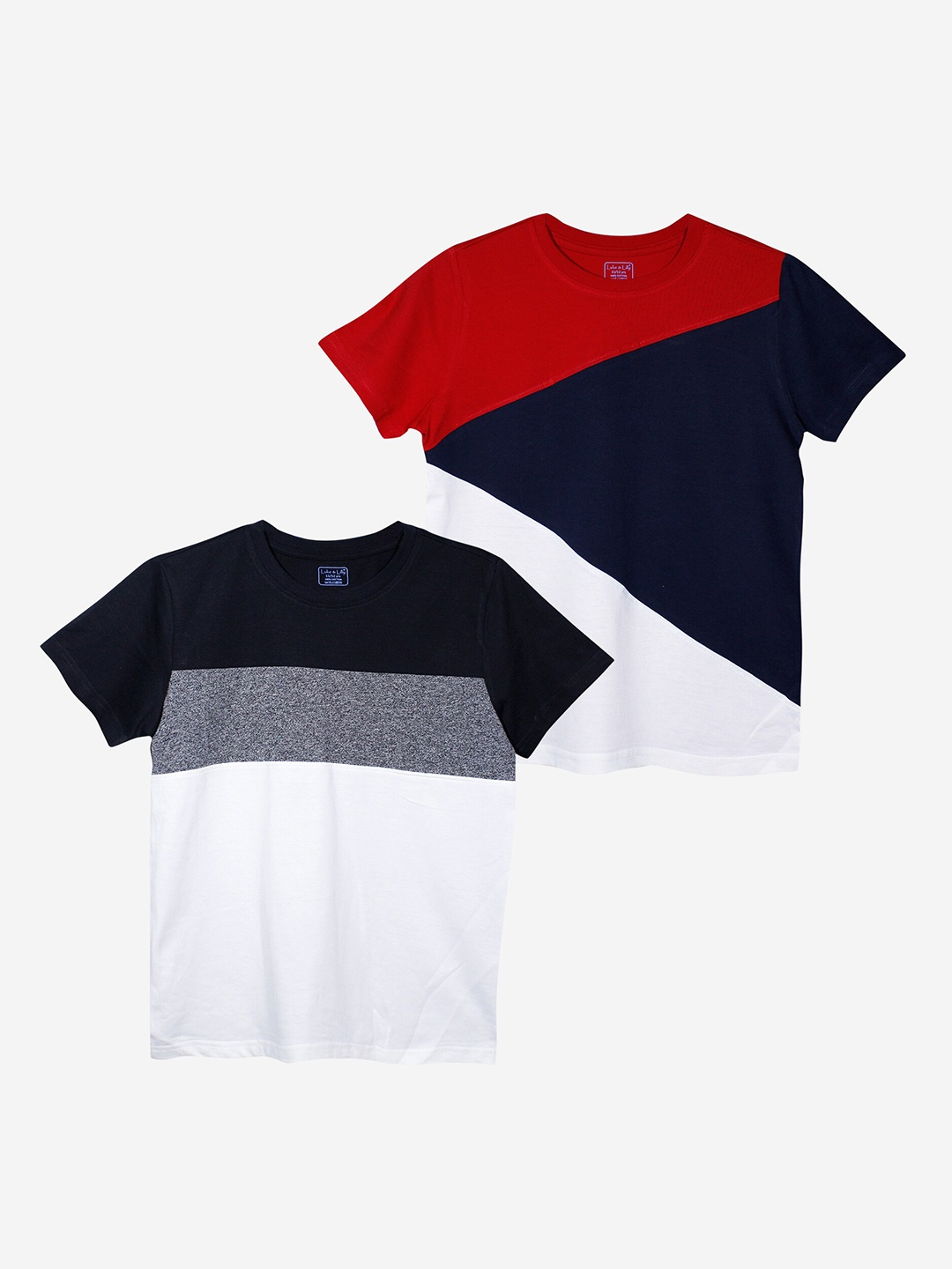 

Luke & Lilly Boys White & Black 2 Colourblocked T-shirt