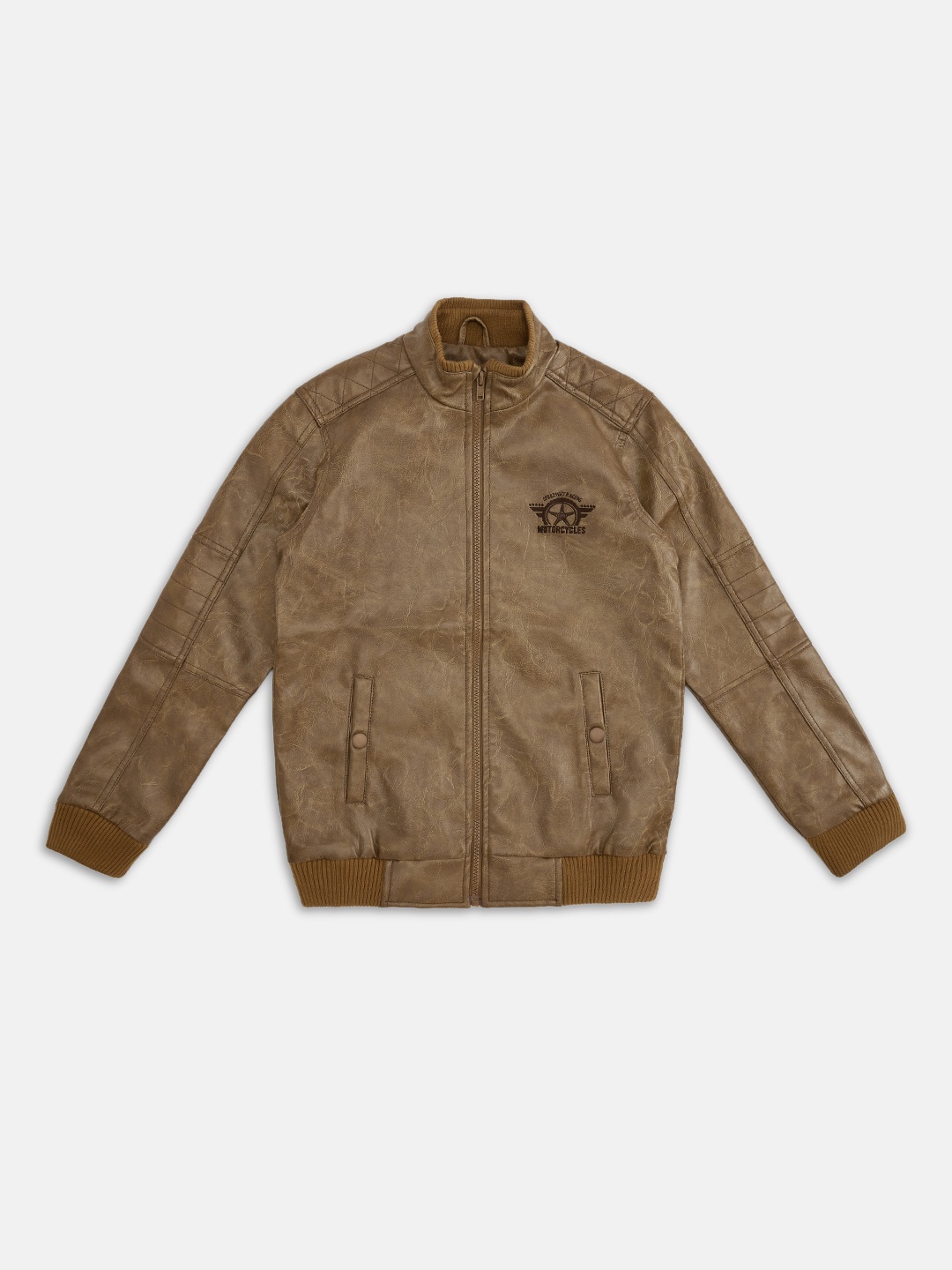 

Pantaloons Junior Boys Tan Brown Bomber Jacket