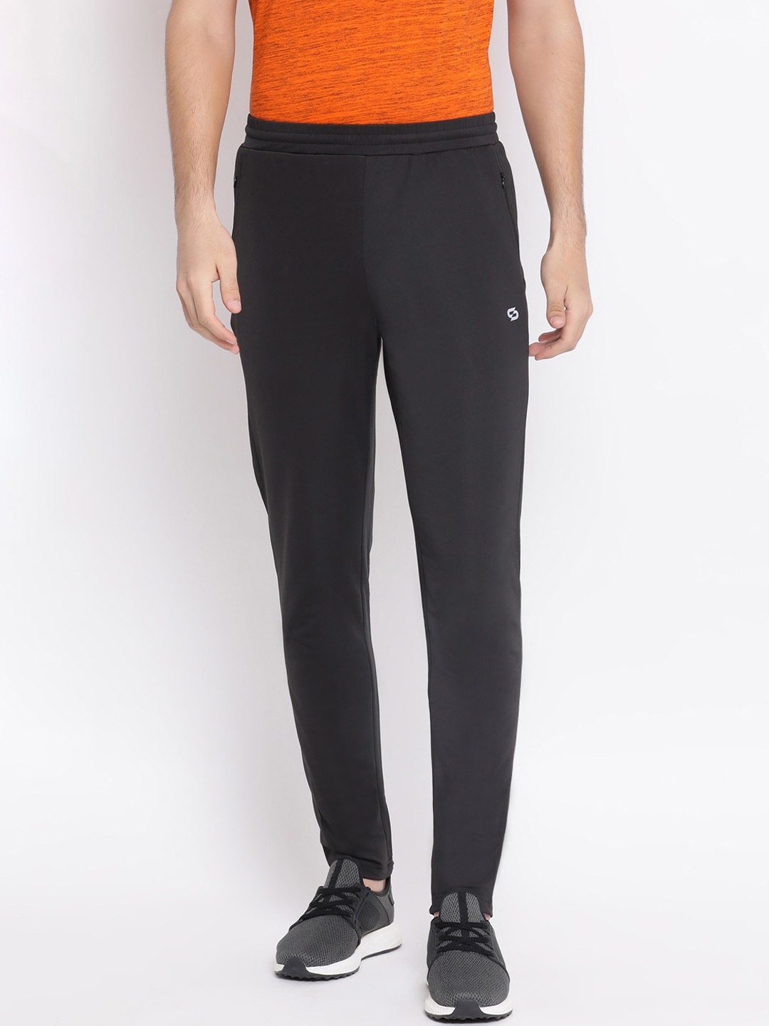 

Spolei Men Black Solid Slim-Fit Pure Track Pants