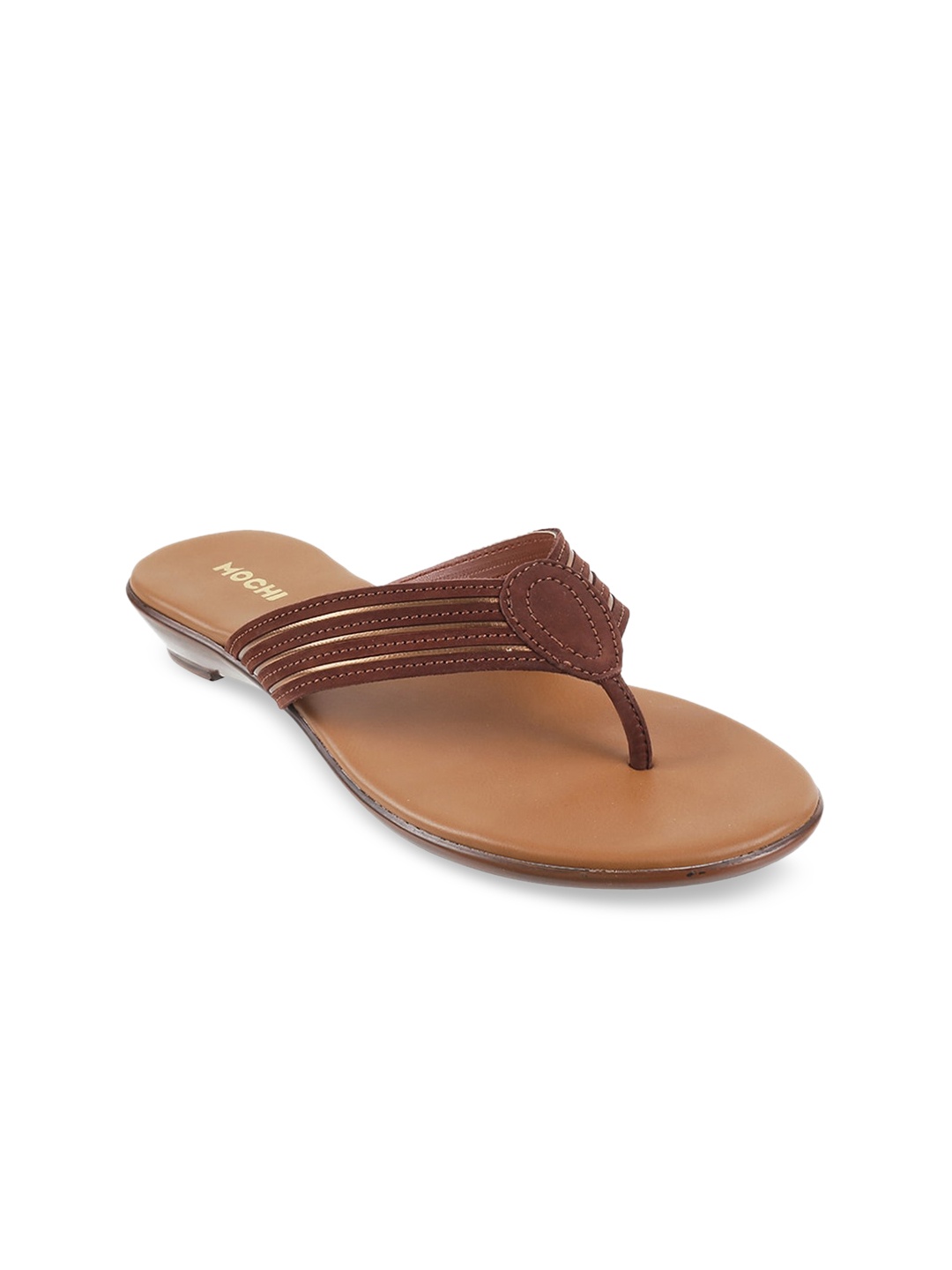

Mochi Brown Block Sandals