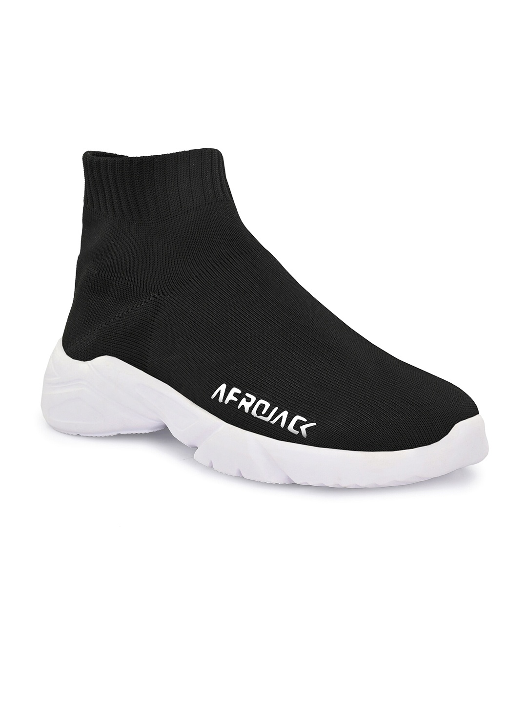 

AfroJack Men Black Textile Long Distance Running Non-Marking Shoes