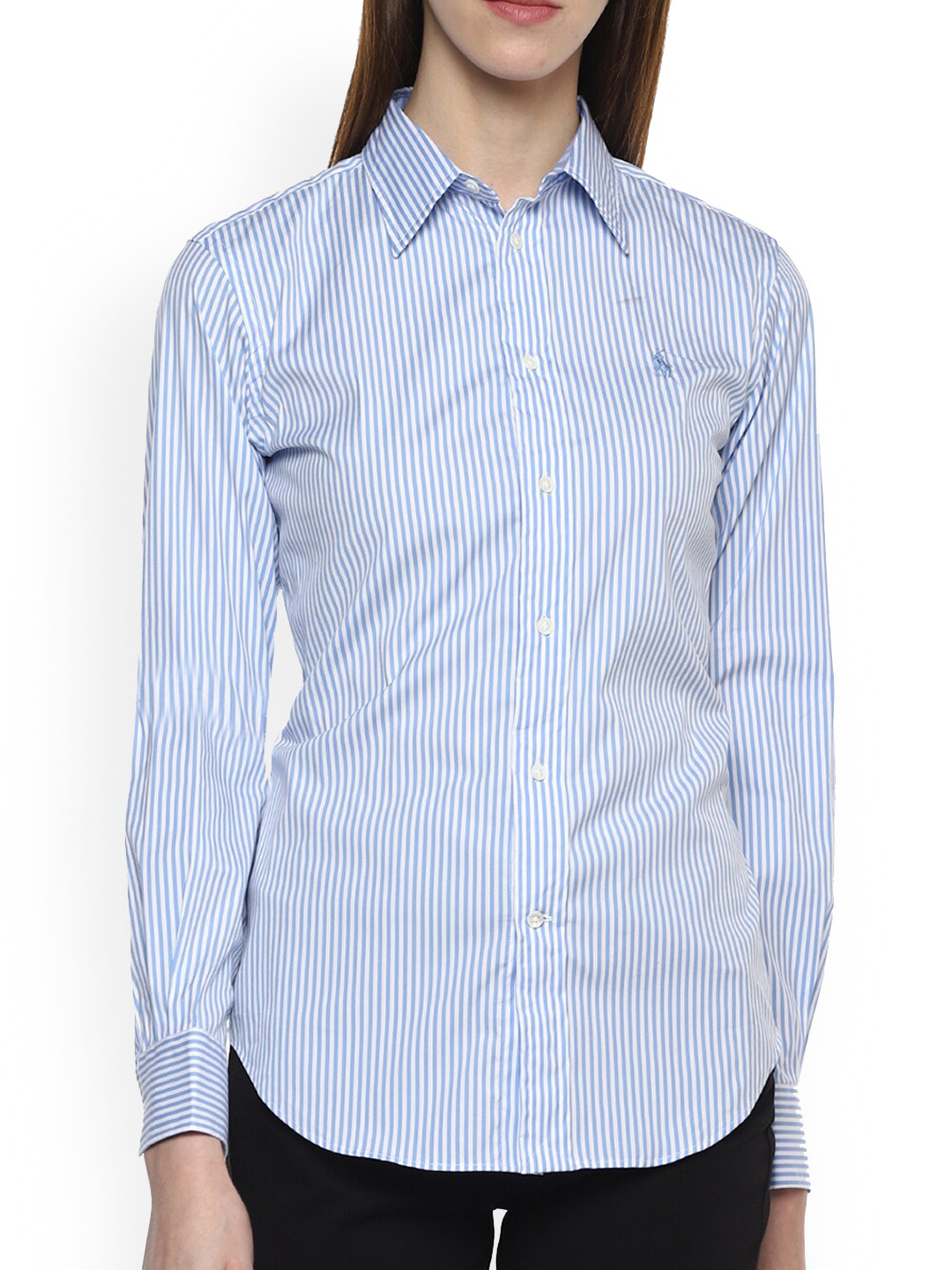 

Polo Ralph Lauren Women Blue Striped Casual Shirt