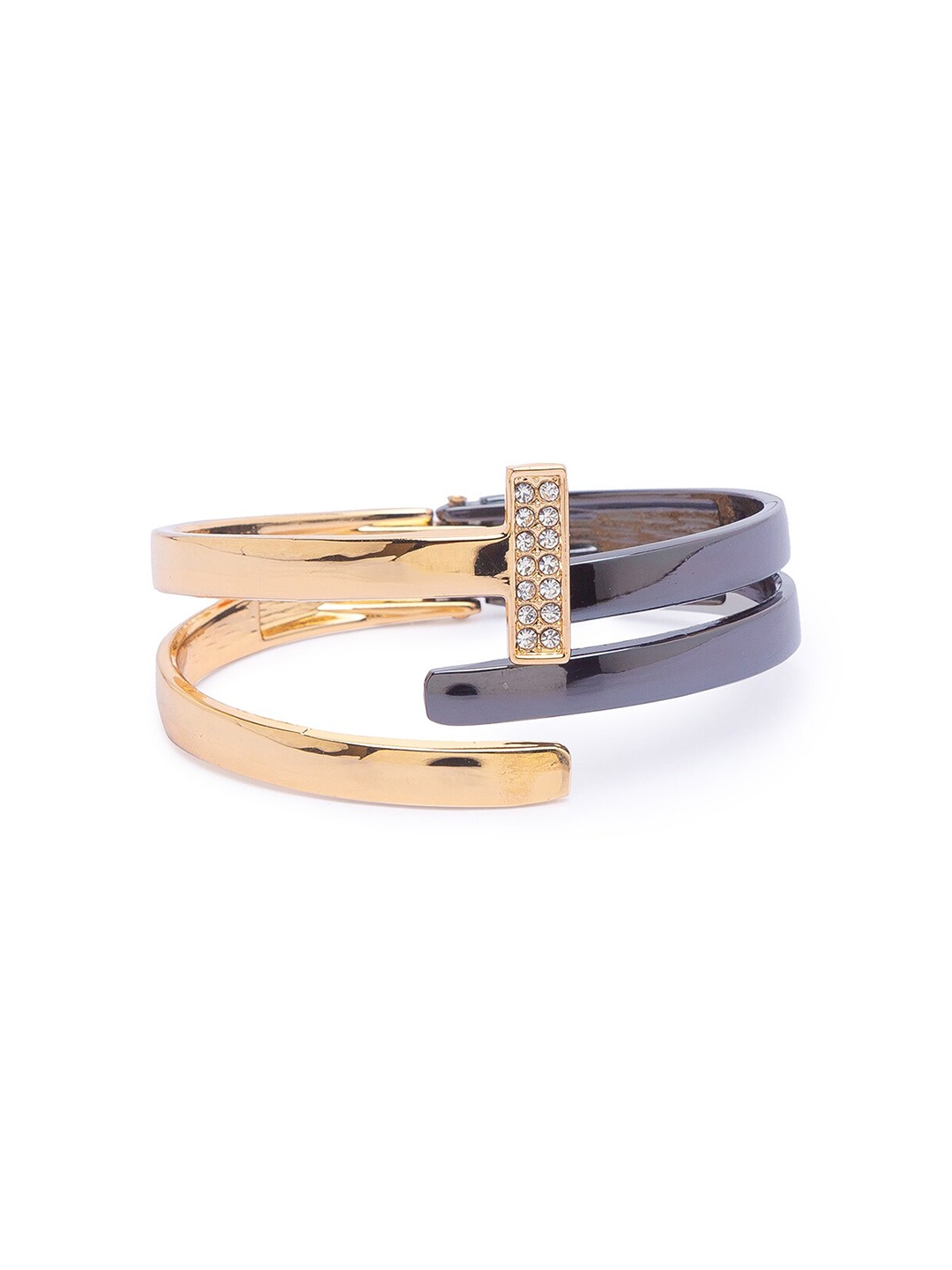

Globus Women Gold & Silver-Toned Gold-Plated Cuff Bracelet