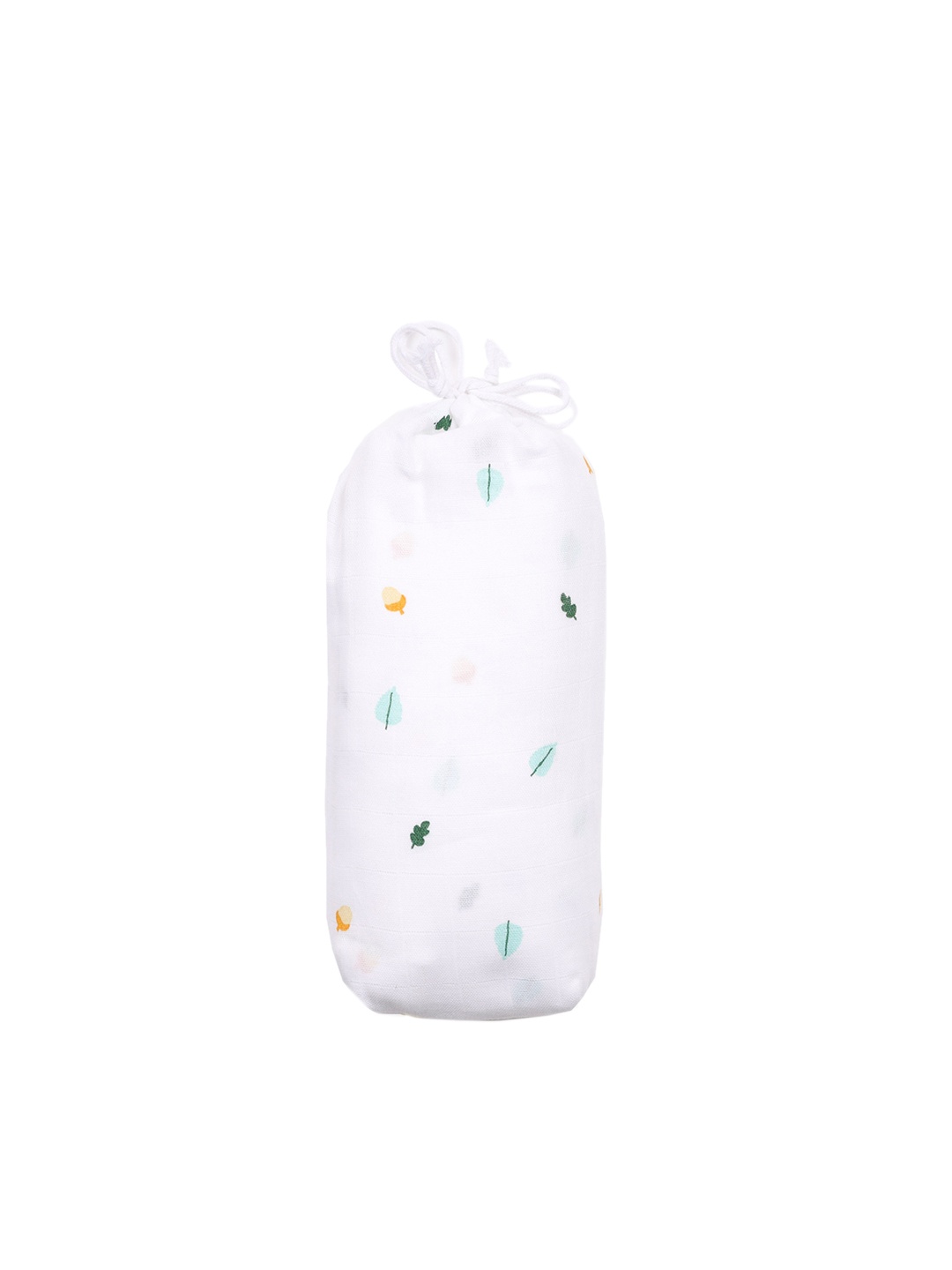 

KICKS & CRAWL Infant Kids White & Blue Printed Pure Organic Cotton Crib Sheet
