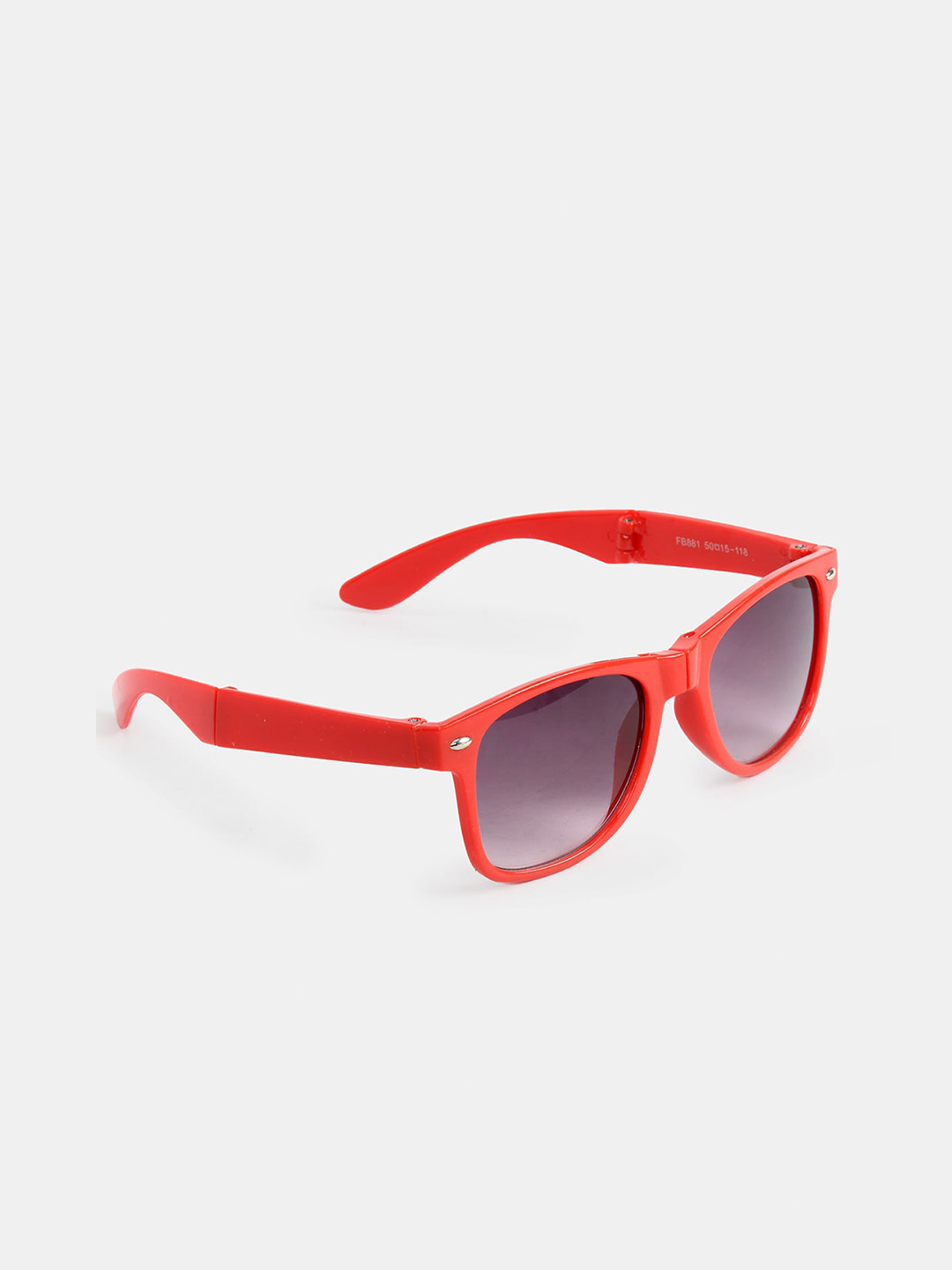 

DukieKooky Unisex Kids Grey Lens & Red Wayfarer Sunglasses with UV Protected Lens 900299