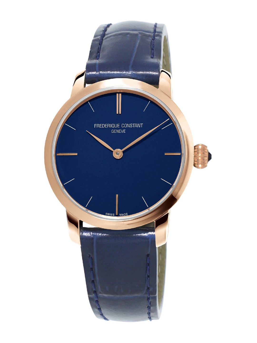 

Frederique Constant Women Blue Dial & Blue Leather Straps Analogue Watch FC-200N1S34