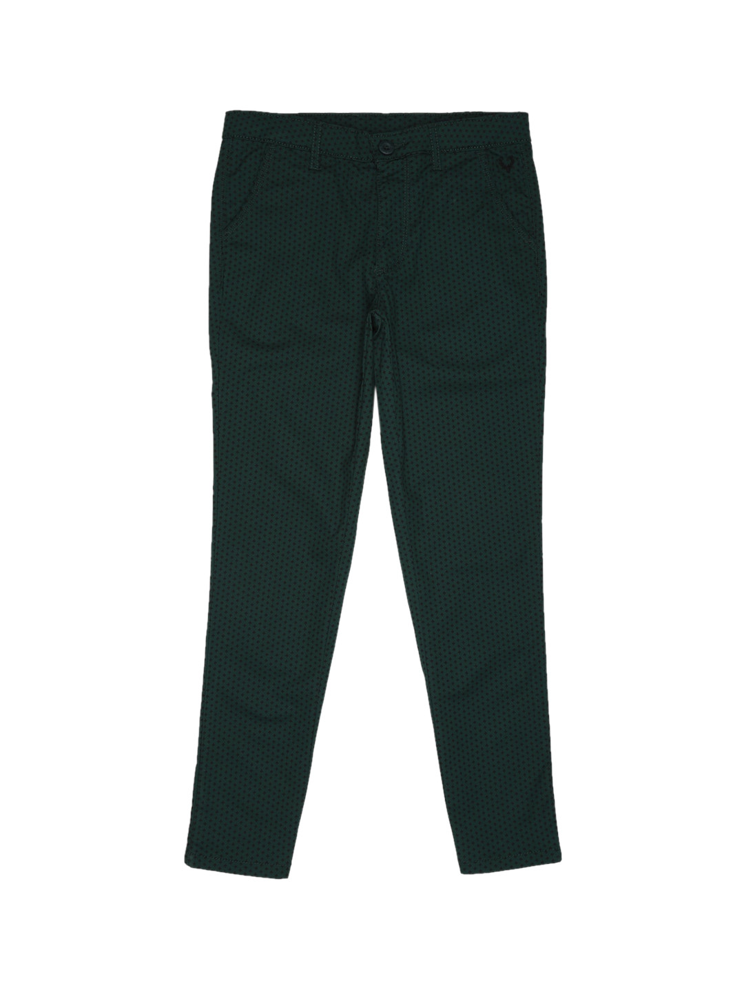 

Allen Solly Junior Boys Green Printed Regular Trousers