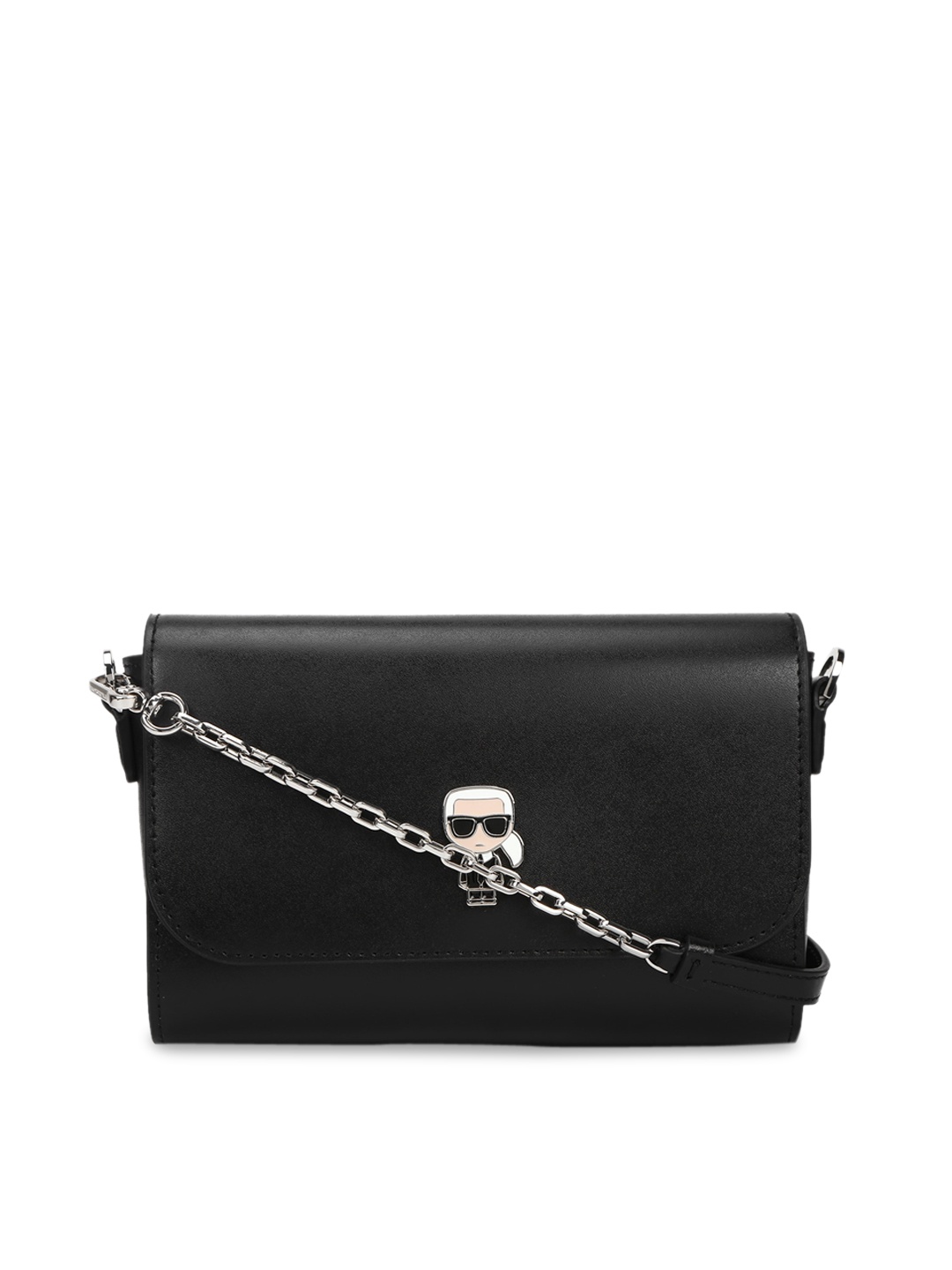 

Karl Lagerfeld Black Structured Sling Bag