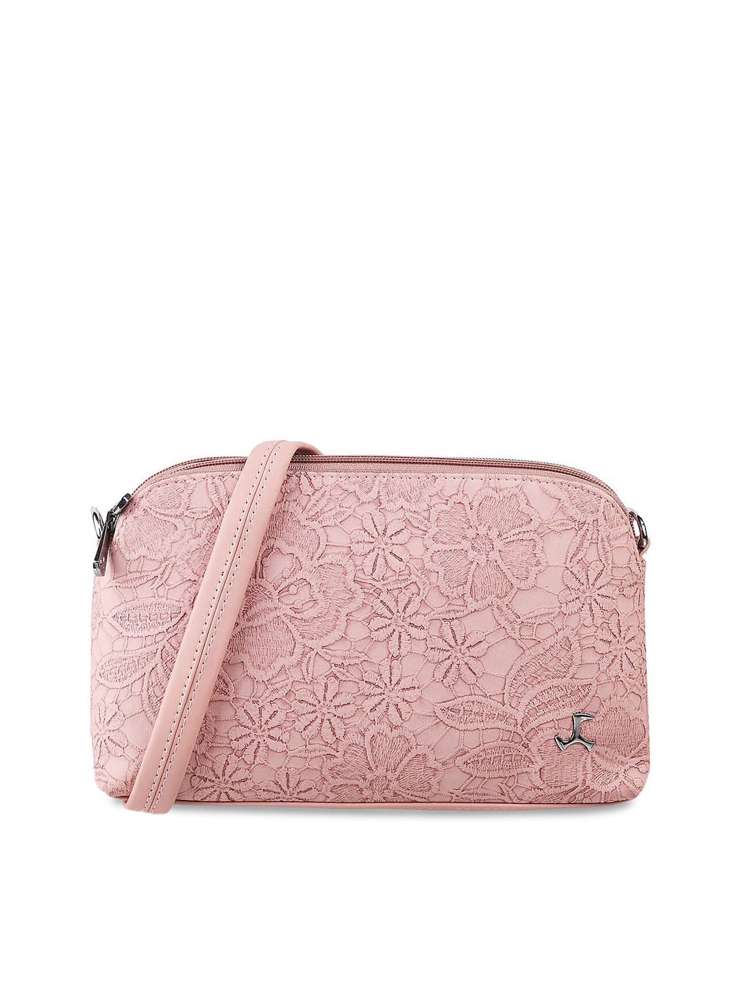 

Mochi Women Pink PU Structured Sling Bag
