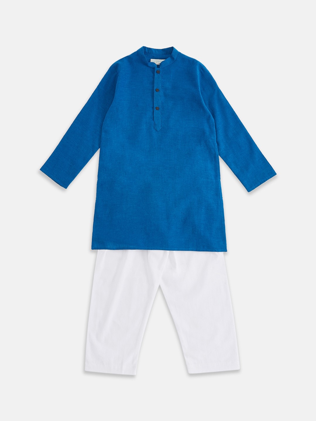 

indus route by Pantaloons Boys Blue Pure Cotton Kurta with Pyjamas
