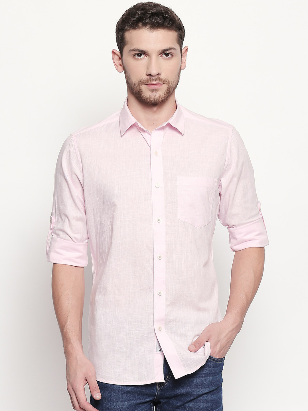 

EVOQ Men Pink Casual Shirt