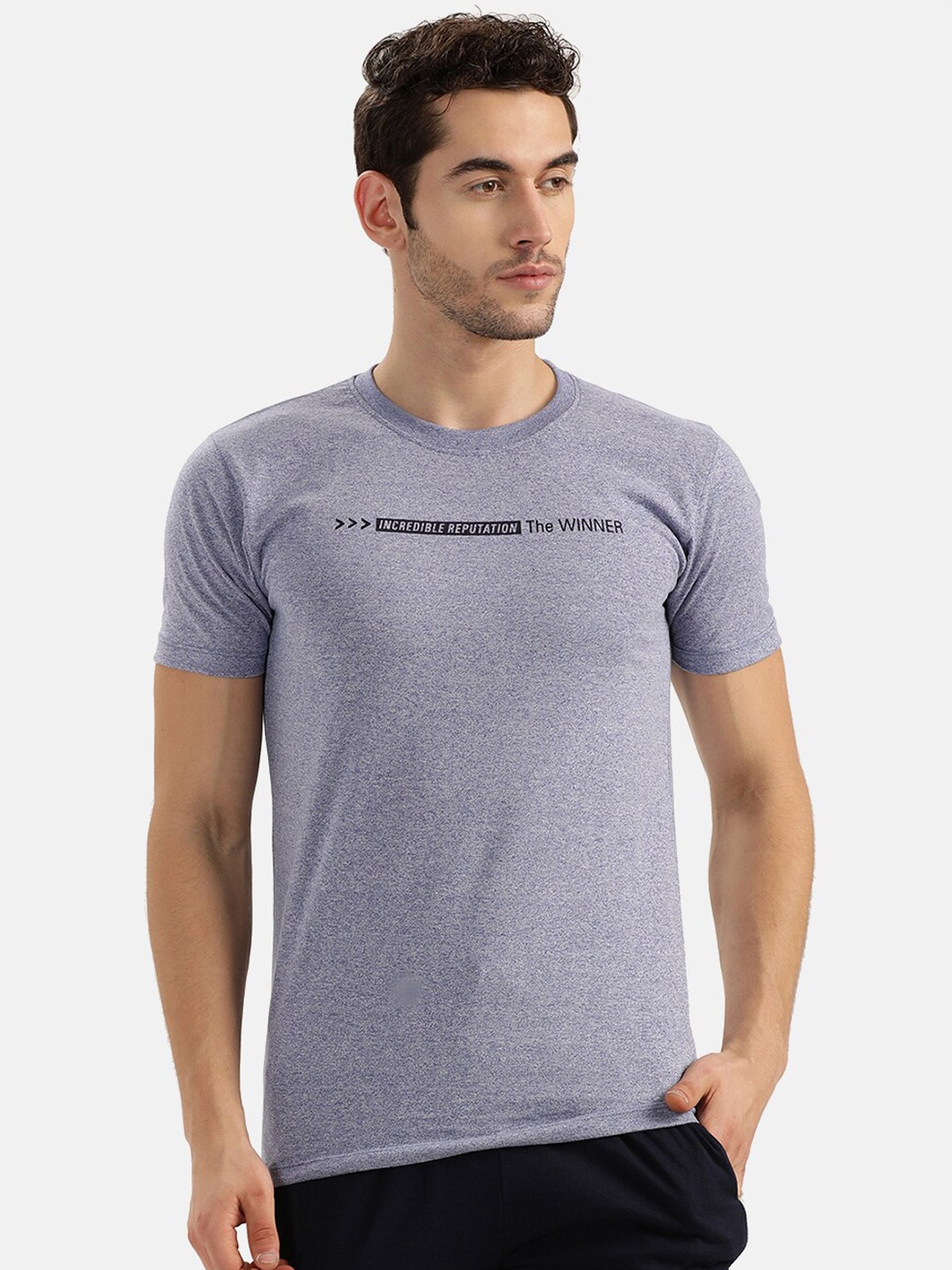 

V2 Value Variety Men Blue Solid Pure Cotton T-shirt