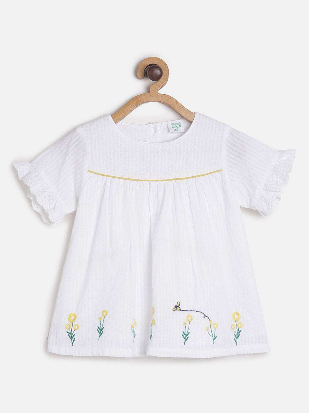 

MINI KLUB Girls White Striped A-Line Top