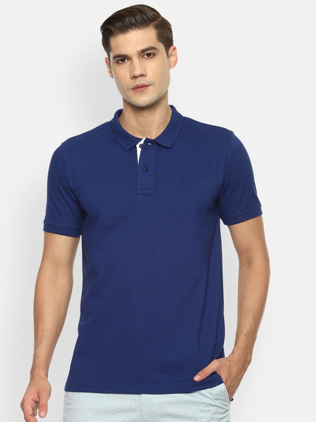 

Van Heusen Sport Men Blue Polo Collar T-shirt
