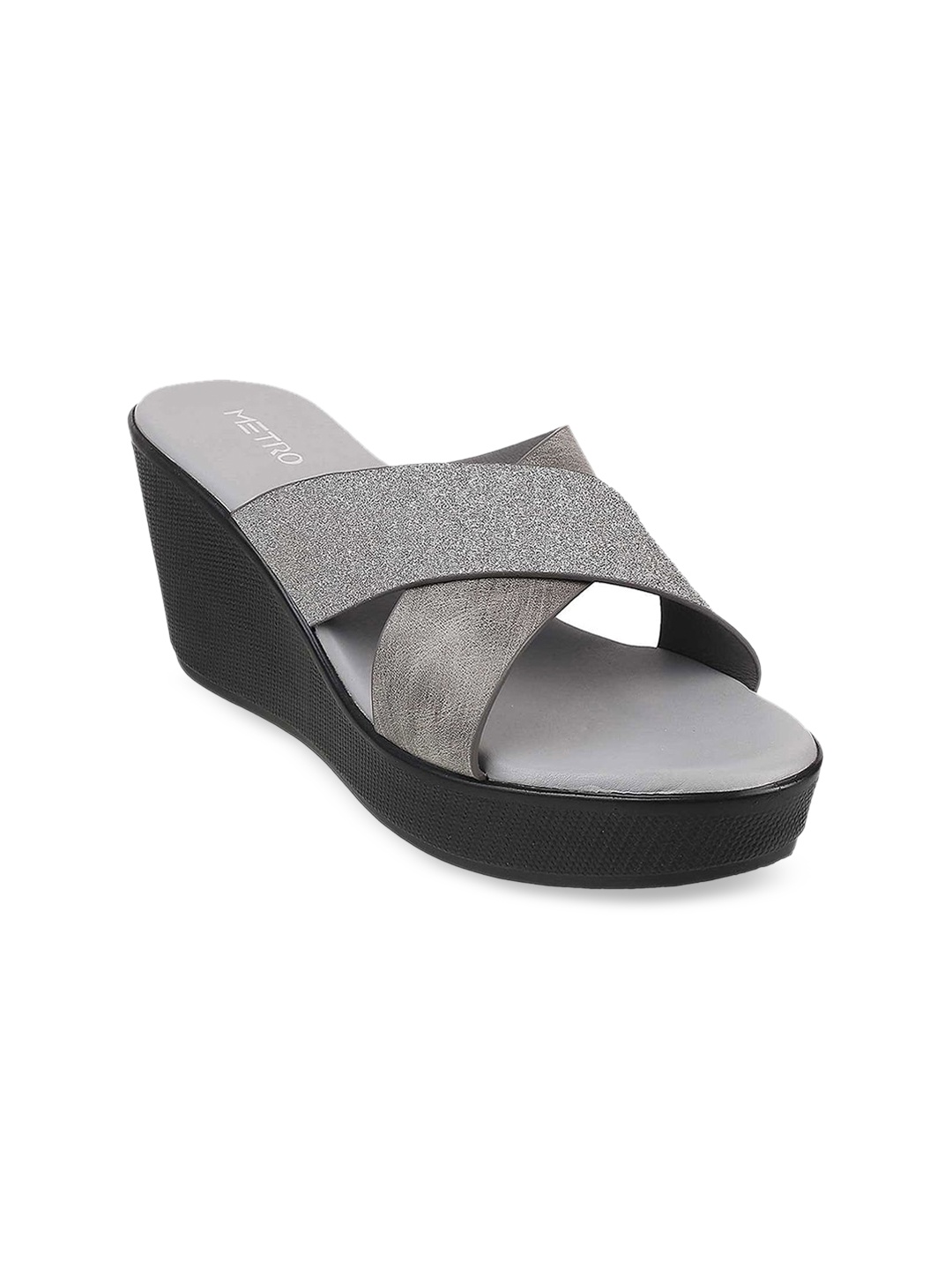 Metro Grey Solid Sandals