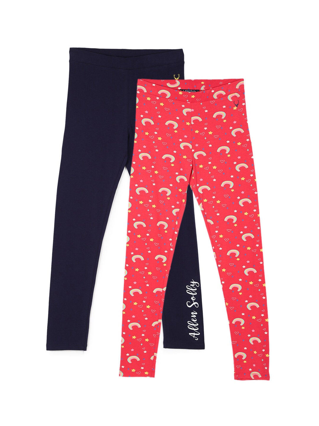 

Allen Solly Junior Girls Pack Of 2 Ankle-Length Leggings, Navy blue