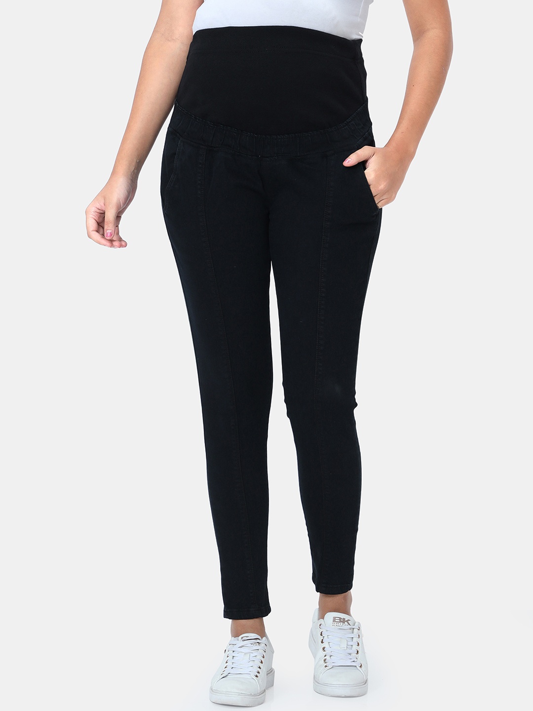 

The Mom Store Maternity Women Black High-Rise Jeans