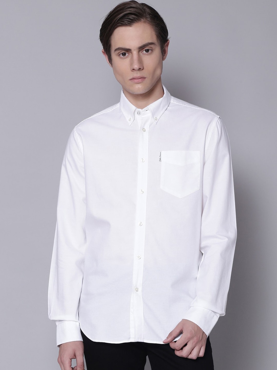 

BEN SHERMAN Men White Casual Shirt