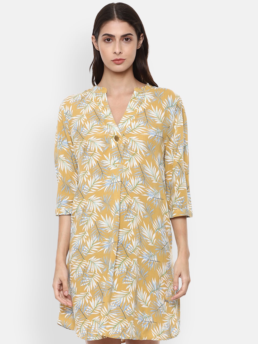 

Van Heusen Woman Yellow Maxi Dress