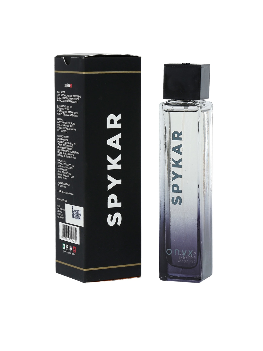 SPYKAR ONYX Men Perfume 85 ML, Black