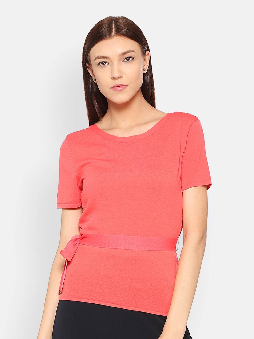

Allen Solly Woman Orange Solid Regular Top