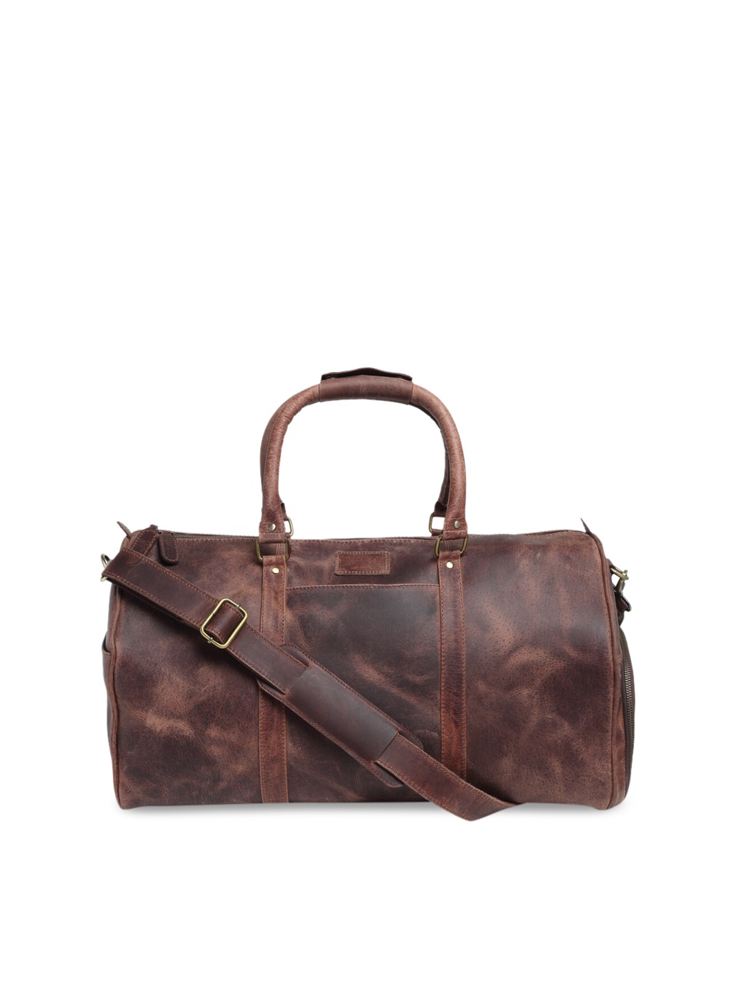 

Teakwood Brown Solid Medium Leathers Duffel Bag