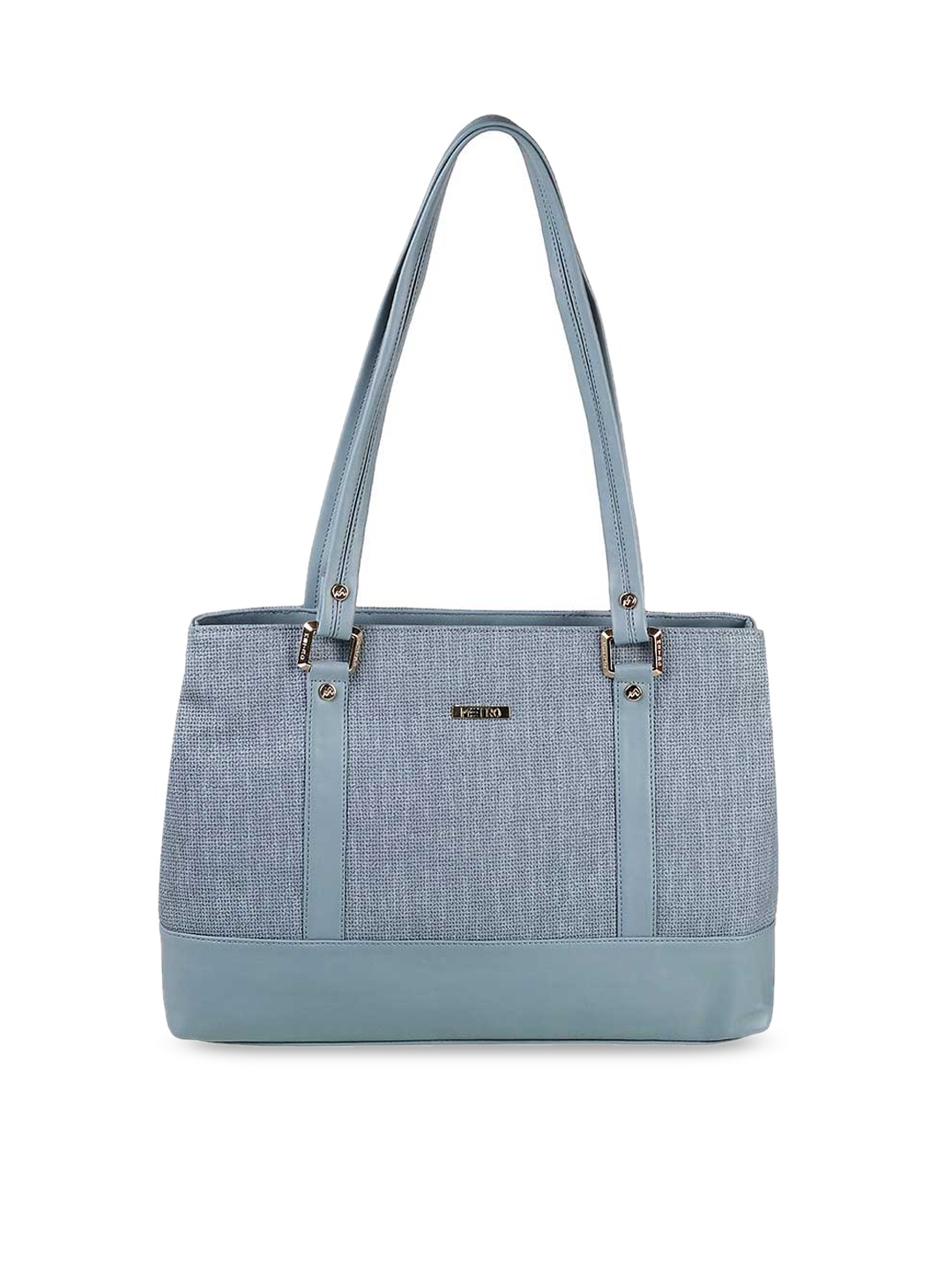

Metro Blue Textured Bowling Shoulder Bag
