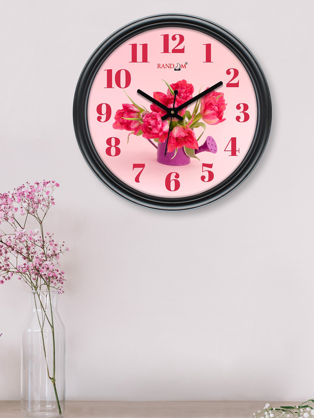 

RANDOM Pink & Red Printed Contemporary 30.48 Cm Wall Clock