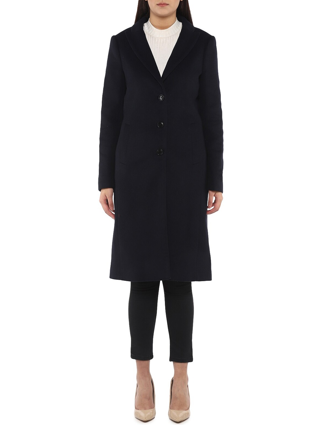 

Phase Eight Women Navy Blue Longline Parka Jacket