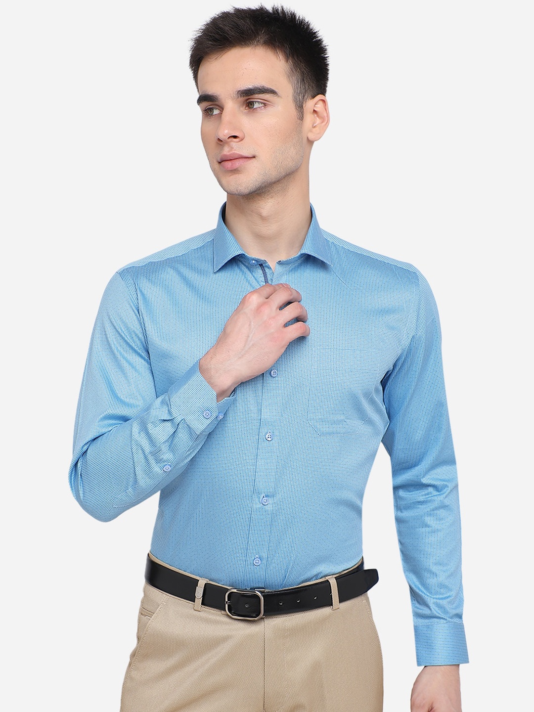 

Greenfibre Men Slim Fit Printed Casual Shirt, Blue