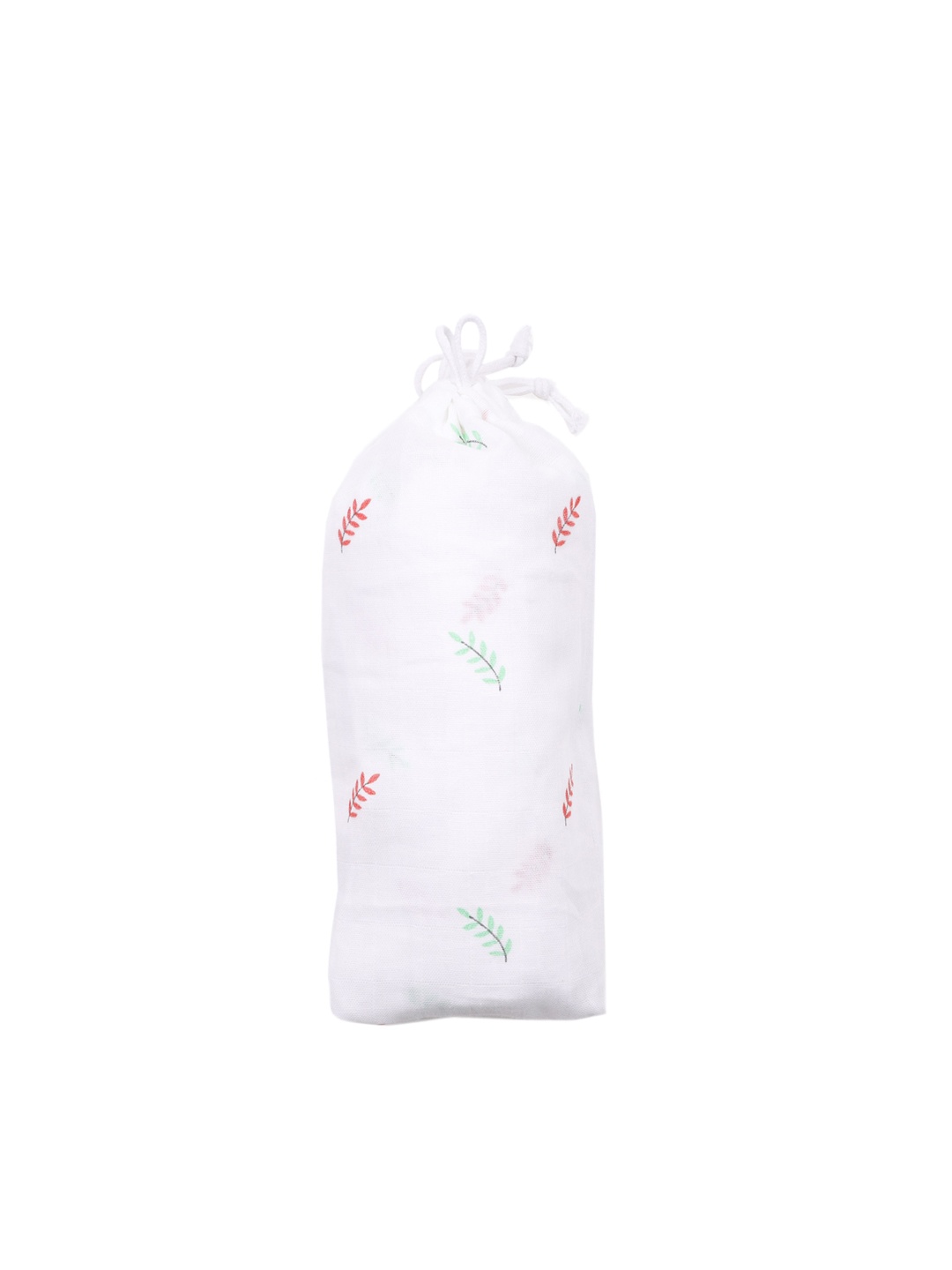 

KICKS & CRAWL Infant Kids White & Blue Printed Pure Organic Cotton Crib Sheet