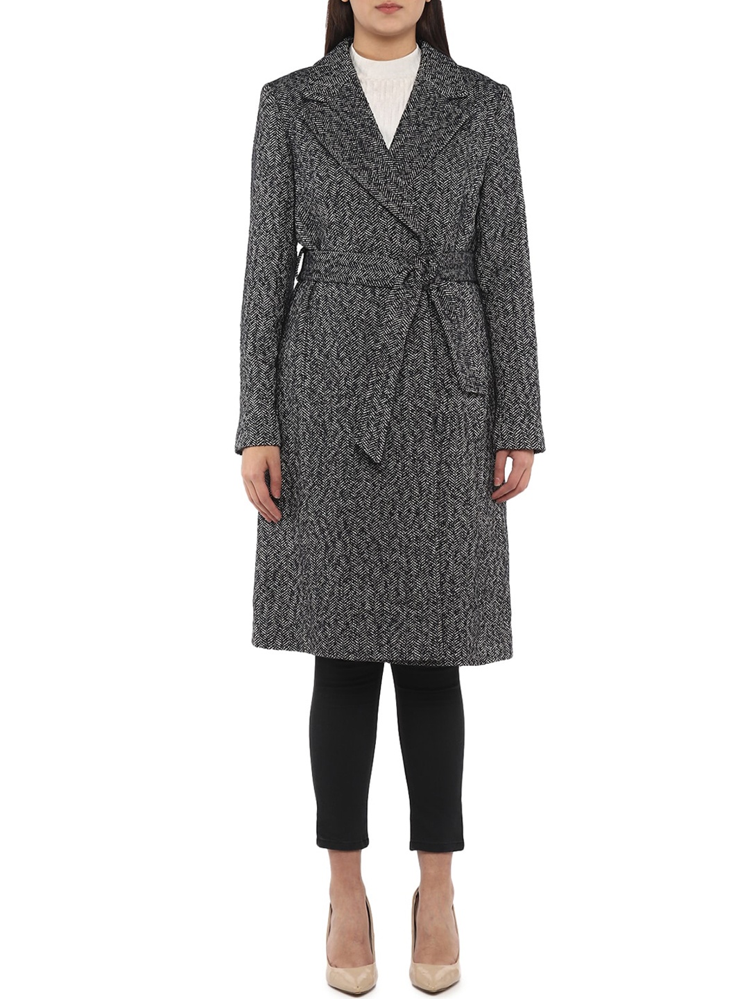 

Phase Eight Women Grey Longline Open Front Jacket