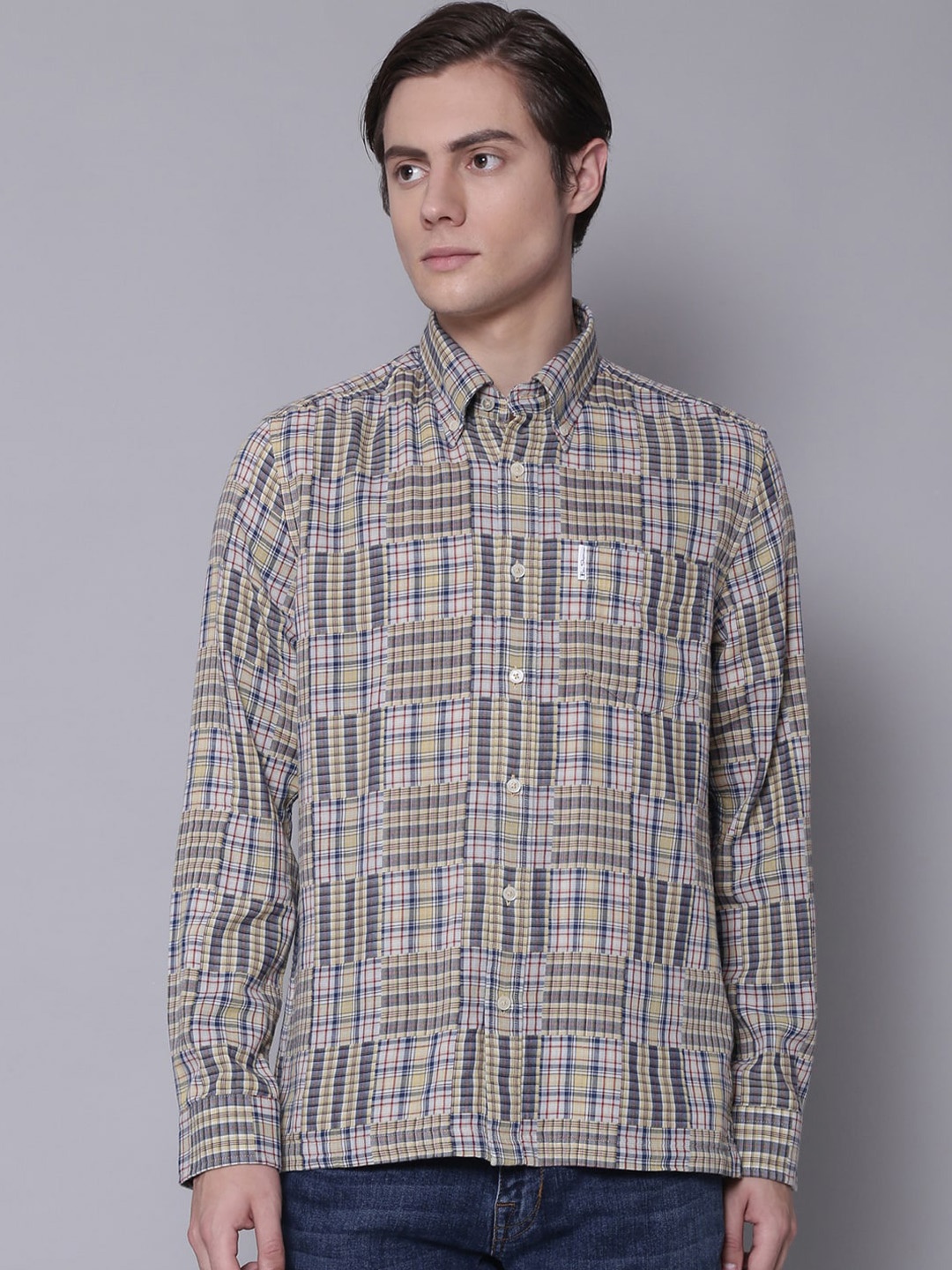 

BEN SHERMAN Men Multi Checked Casual Shirt