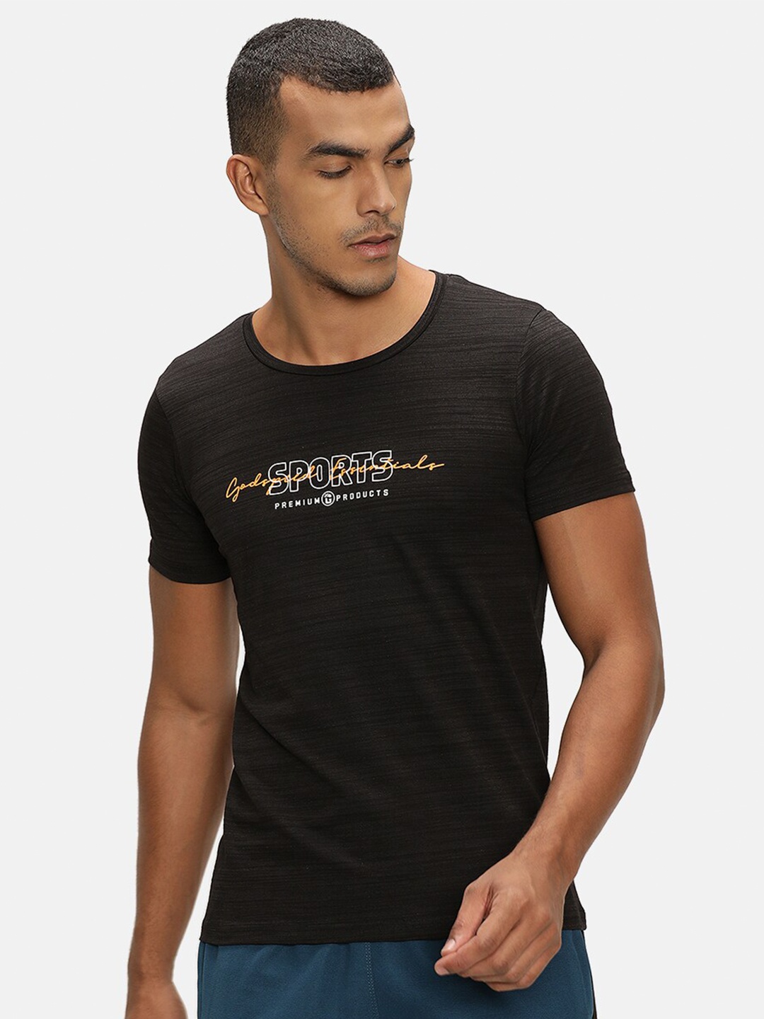 

V2 Value & Variety Men Black Typography Printed T-shirt