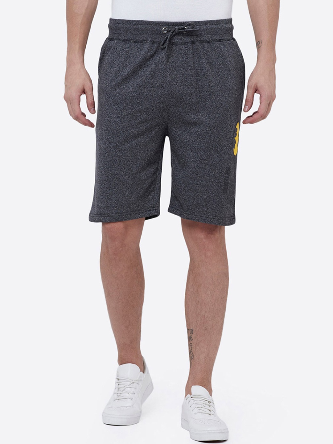

Free Authority Men Grey Superhero Batman Mid-Rise Sports Shorts