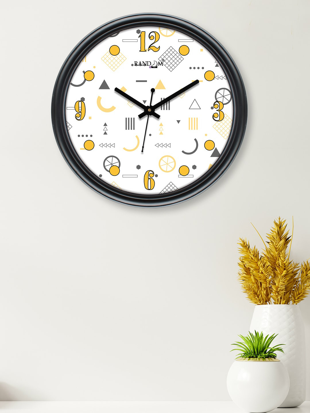 

RANDOM Black & White Printed Contemporary 30.4 cm Analogue Wall Clock
