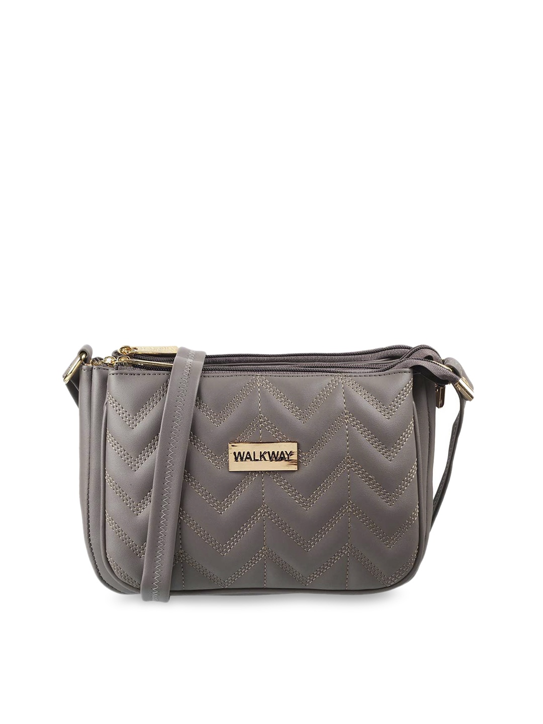 

WALKWAY by Metro Grey Structured Sling Bag