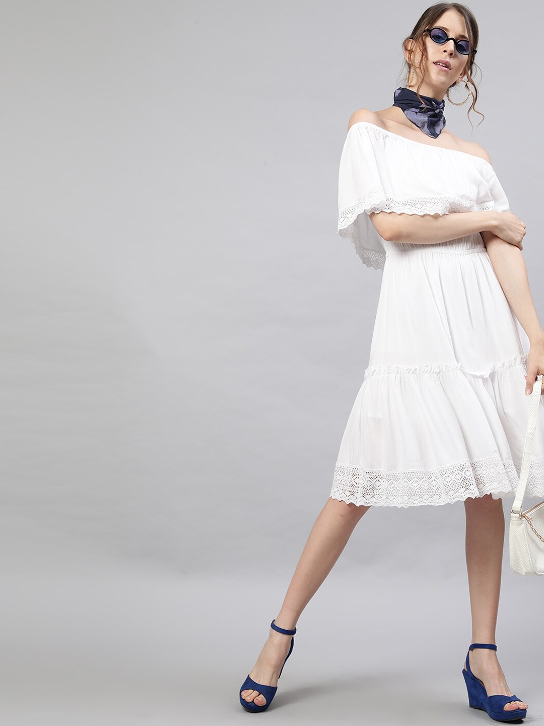 

STREET 9 White Lace Dress