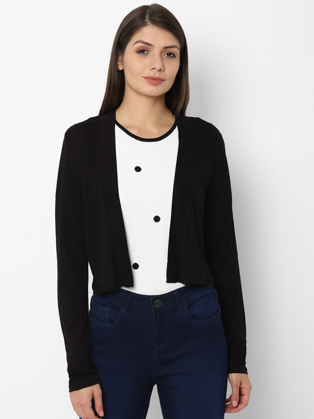 

Allen Solly Woman Black Colourblocked Regular Top