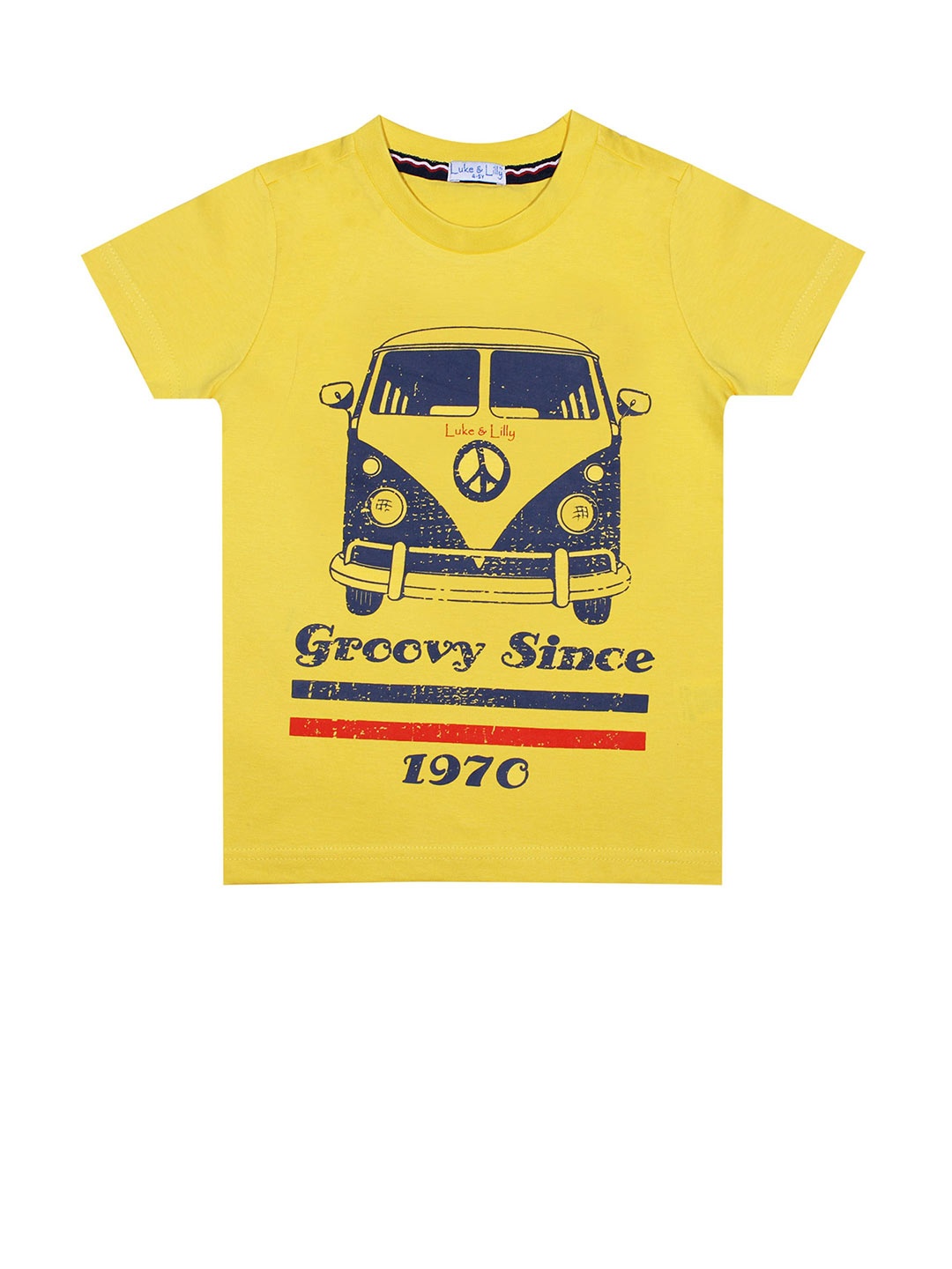 

Luke & Lilly Boys Yellow Printed Cotton T-shirt