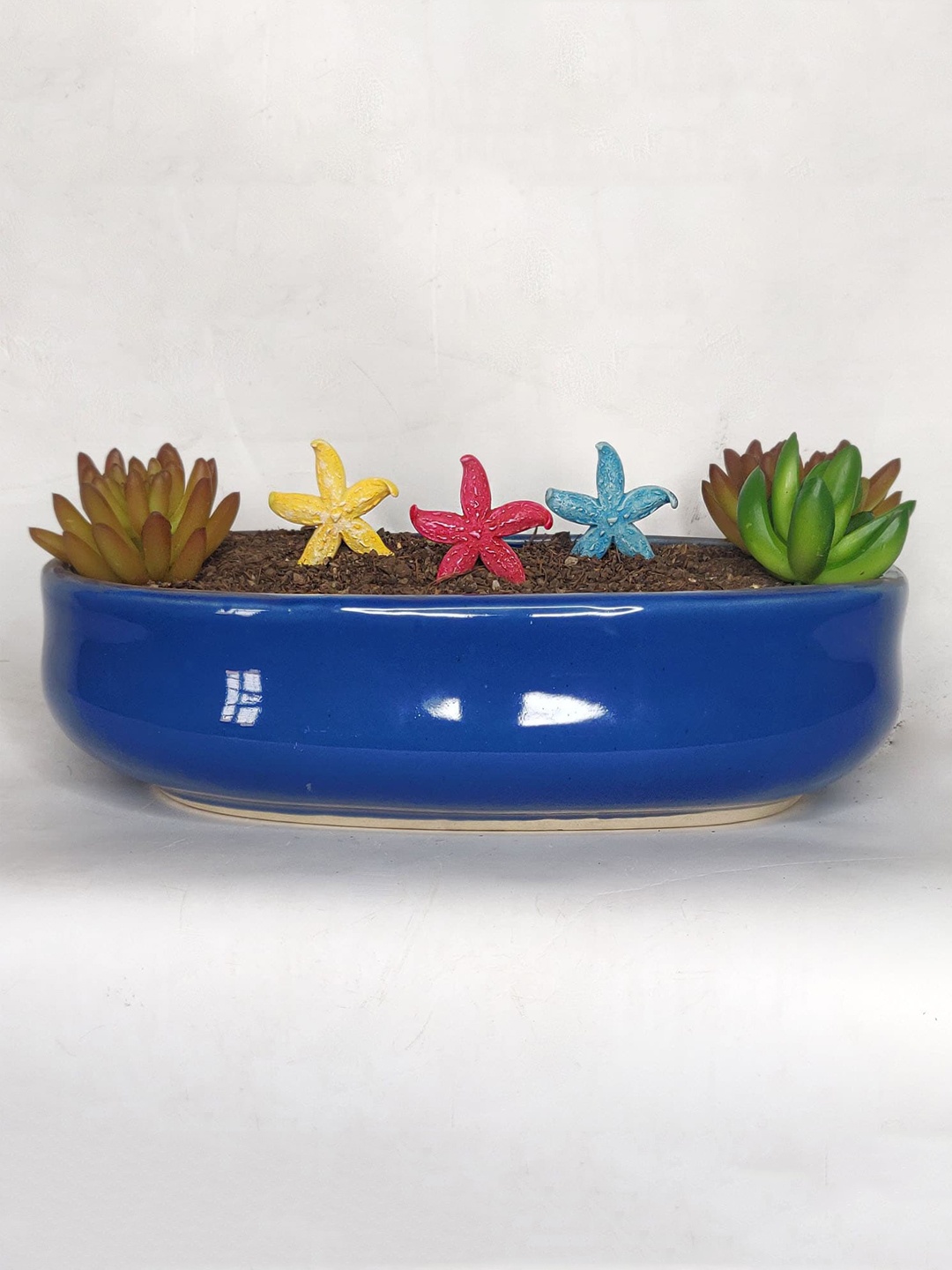 

Wonderland Set Of 6 Star Fish Miniature Fairy Garden Toys, Red
