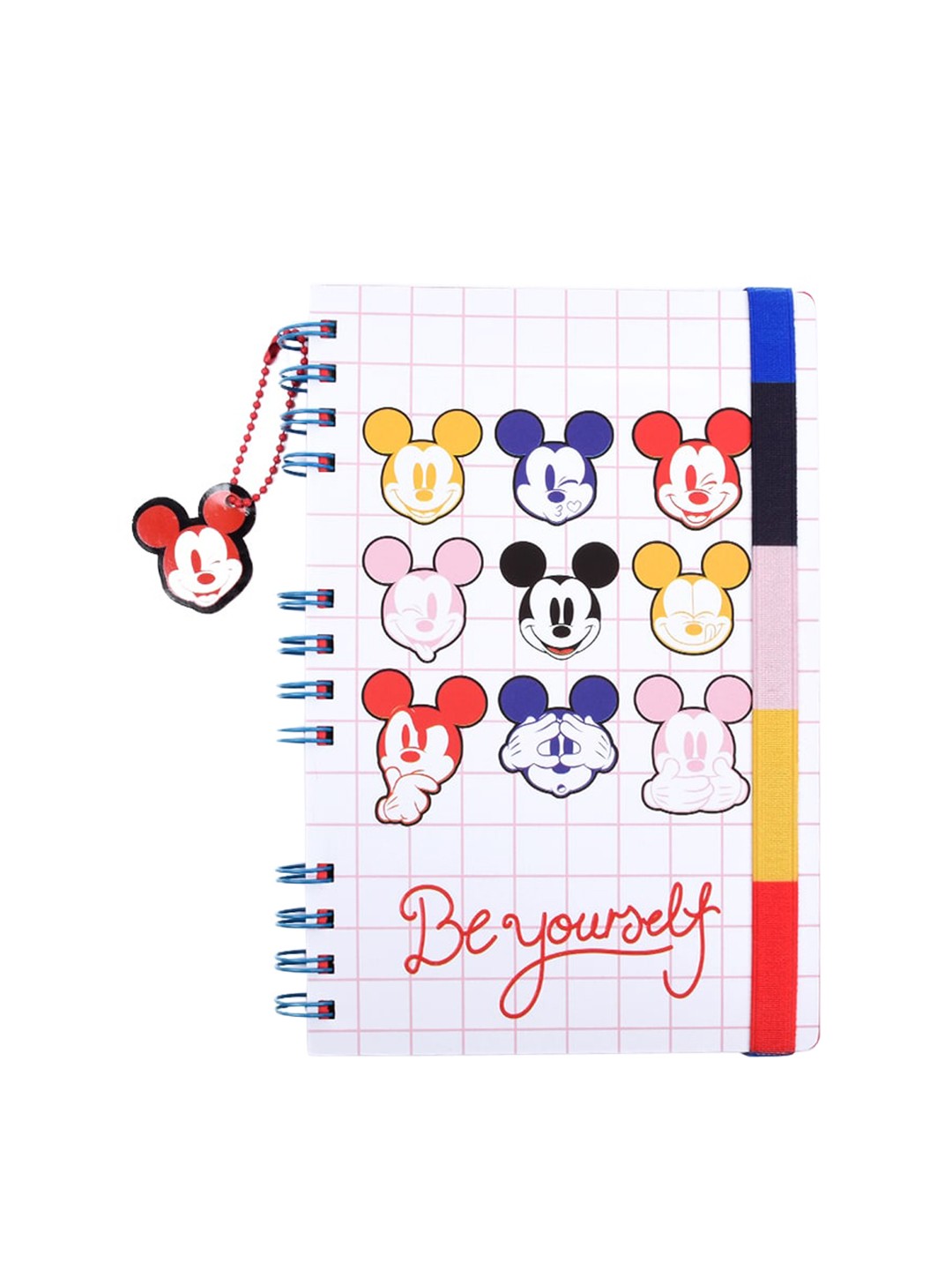 

Doodle White & Yellow Mickey Mouse Faces Printed Notebook